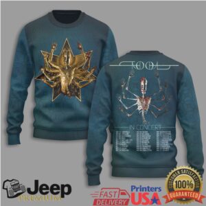 Tool Band In Concert 2026 Skeleton Star Graphic Teal t shirt