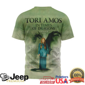 Tori Amos In Times Of Dragons US Tour 2026 Double Sided T Shirt