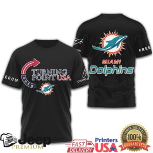 Turning Point USA Miami Dolphins Freedom T Shirt Patriotic NFL Fan Gear Turning Point USA Miami Dolphins Freedom T Shirt Patriotic NFL Fan Gear