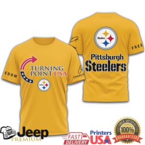 Turning Point USA Pittsburgh Steelers Freedom T Shirt Patriotic NFL Fan Gear Turning Point USA Pittsburgh Steelers Freedom T Shirt Patriotic NFL Fan Gear