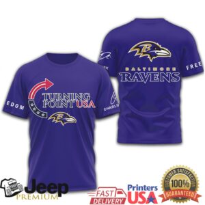 Turning Point USA x Baltimore Ravens Charlie Kirk Signature Tee Turning Point USA x Baltimore Ravens Charlie Kirk Signature Tee