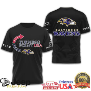 Turning Point USA x Baltimore Ravens Charlie Kirk Signature Tee