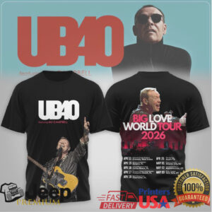 UB40 Featuring Ali Campbell Big Love World Tour 2026 Concert Shirt