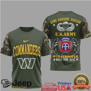 Washington Commanders 82nd Airborne Division US Army Paratrooper Military T Shirt
