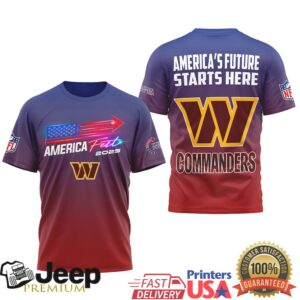 Washington Commanders America Fest 2025 Stars and Stripes Gradient Tee Washington Commanders America Fest 2025 Stars and Stripes Gradient Tee