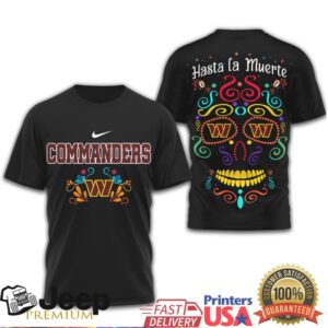 Washington Commanders Day of the Dead Sugar Skull NFL T Shirt