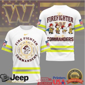 Washington Commanders Firefighter Snoopy Reflective Sport Jersey Washington Commanders Firefighter Snoopy Reflective Sport Jersey