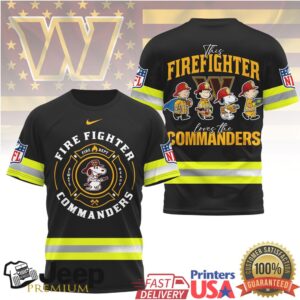 Washington Commanders Firefighter Snoopy Reflective Sport Jersey