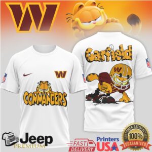 Washington Commanders Garfield Football Graphic Crewneck
