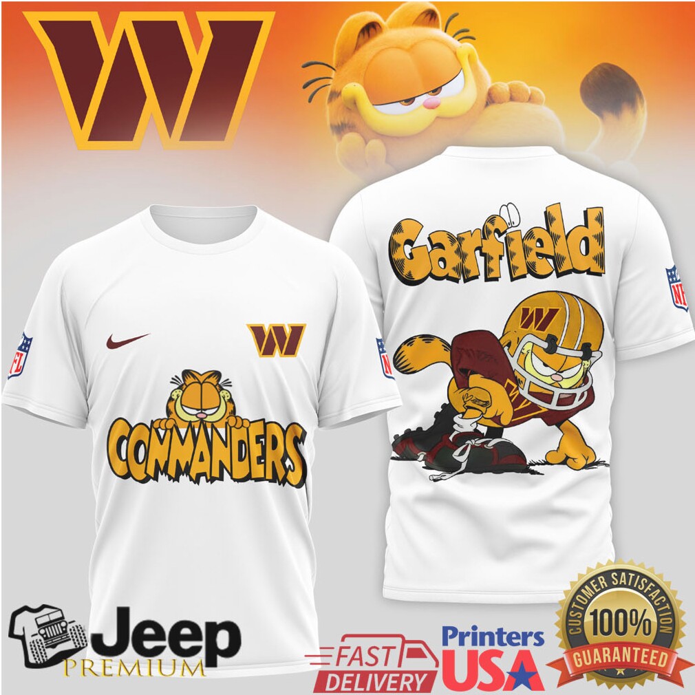 Washington Commanders Garfield Football Graphic Crewneck Washington Commanders Garfield Football Graphic Crewneck