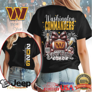 Washington Commanders Happy New Year 2026 Festive Sports Shirt