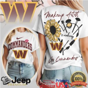 Washington Commanders Makeup Artist Sunflower Aesthetic Women's Fan Tee