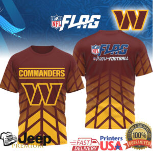 Washington Commanders NFL FLAG Play Football Sublimated T Shirt