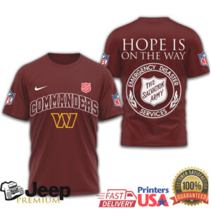 Washington Commanders Salvation Army Emergency Disaster Services Tee