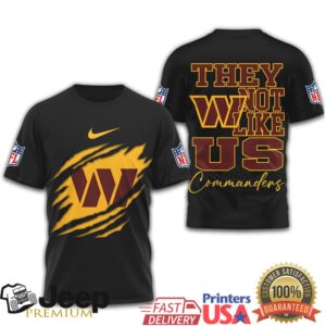 Washington Commanders “They Not Like Us” Ripped Logo T Shirt