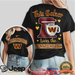 Washington Commanders This Baker Loves The Commanders Kitchen Graphic Tee Washington Commanders This Baker Loves The Commanders Kitchen Graphic Tee
