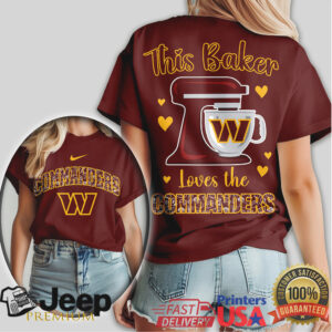 Washington Commanders This Baker Loves The Commanders Kitchen Graphic Tee