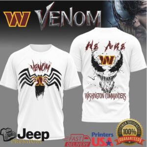 Washington Commanders Venom Symbiote “We Are” NFL Graphic T Shirt Washington Commanders Venom Symbiote “We Are” NFL Graphic T Shirt