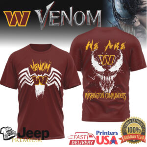 Washington Commanders Venom Symbiote “We Are” NFL Graphic T Shirt