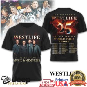 Westlife 25 Years of Hits World Tour Europe Anniversary Merchandise