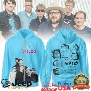 Wilco An Evening With Wilco 2024 Tour Blue Hoodie & Shirt Wilco An Evening With Wilco 2024 Tour Blue Hoodie & Shirt