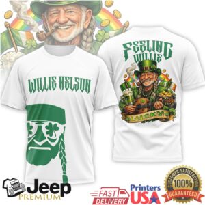 Willie Nelson St. Patrick’s Day “Feeling Willie Lucky” Irish Tee Willie Nelson St. Patrick’s Day “Feeling Willie Lucky” Irish Tee