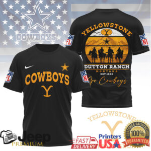Yellowstone Dutton Ranch Dallas Cowboys Montana Heritage NFL Tee