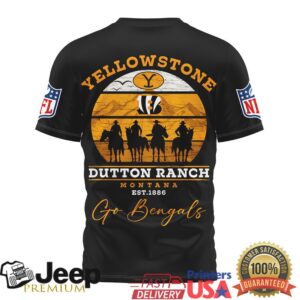 Yellowstone Dutton Ranch Go Bengals Montana Est 1886 T Shirt