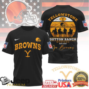 Yellowstone Dutton Ranch Go Browns Montana Est 1886 T Shirt