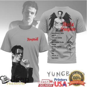 Yungblud “Idols” Angel Wings Portrait Photo T Shirt Yungblud “Idols” Angel Wings Portrait Photo T Shirt