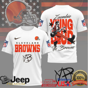 Yungblud x Cleveland Browns Zoombie Yung Bud Rock NFL Tee
