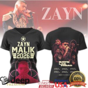 Zayn Malik Las Vegas 2026 Concert Residency Commemorative Tour Shirt