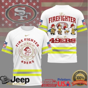 Peanuts Firefighter San Francisco 49ers NFL Custom 3D Shirt