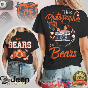 This Photographer Loves The Bears T Shirt Chicago Football Fan Tee