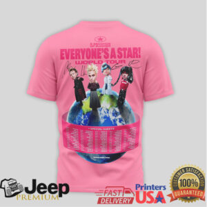 5 Seconds of Summer Everyone’s A Star World Tour 2026 Pink T Shirt 5 Seconds of Summer Everyone’s A Star World Tour 2026 Pink T Shirt