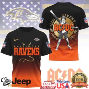 ACDC x Baltimore Ravens Power Up Tour T Shirt