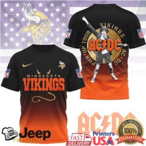 ACDC x Minnesota Vikings Power Up Tour T Shirt