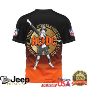 ACDC x Washington Commanders Power Up Tour T Shirt ACDC x Washington Commanders Power Up Tour T Shirt