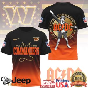 ACDC x Washington Commanders Power Up Tour T Shirt