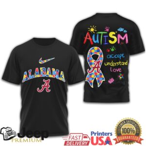 Alabama Crimson Tide Autism Awareness Puzzle Ribbon Shirt Alabama Crimson Tide Autism Awareness Puzzle Ribbon Shirt