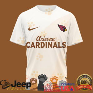 Arizona Cardinals International Cat Day Special Edition Cream T Shirt