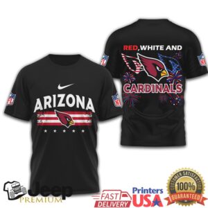 Arizona Cardinals Red White and Arizona Patriotic Football Fan T Shirt Arizona Cardinals Red White and Arizona Patriotic Football Fan T Shirt