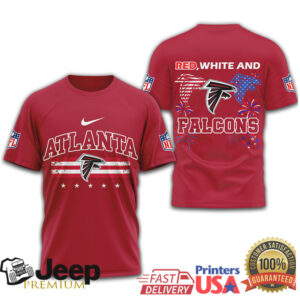 Atlanta Falcons NFL Patriotic American Flag Stars and Stripes T Shirt