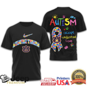 Auburn Tigers Autism Awareness T Shirt Accept Understand Love Puzzle Ribbon Auburn Tigers Autism Awareness T Shirt Accept Understand Love Puzzle Ribbon