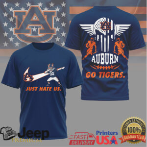 Auburn Tigers Just Hate Us Dabbing Mascot War Eagle Fan T Shirt Auburn Tigers Just Hate Us Dabbing Mascot War Eagle Fan T Shirt
