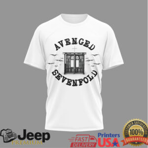 Avenged Sevenfold North American Tour 2026 White Graphic T Shirt Avenged Sevenfold North American Tour 2026 White Graphic T Shirt