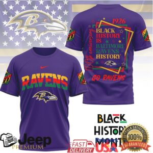 Baltimore Ravens Black History Month 100th Anniversary T Shirt Baltimore Ravens Black History Month 100th Anniversary T Shirt