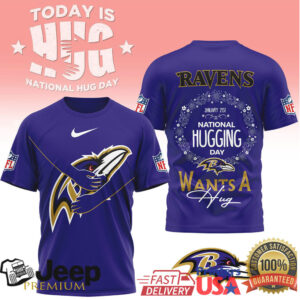 Baltimore Ravens National Hugging Day Shirt “Ravens Wants A Hug” NFL T Shirt Baltimore Ravens National Hugging Day Shirt “Ravens Wants A Hug” NFL T Shirt