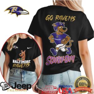 Baltimore Ravens Scooby Doo Go Ravens NFL T Shirt Baltimore Ravens Scooby Doo Go Ravens NFL T Shirt