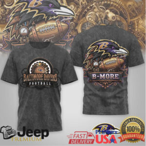 Baltimore Ravens Steampunk B More Football Vintage Wash T Shirt Baltimore Ravens Steampunk B More Football Vintage Wash T Shirt